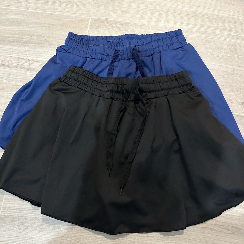 Black and Navy Tennis Skorts